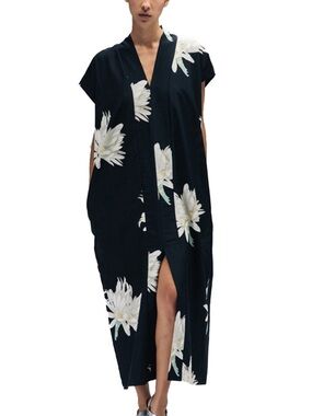 Horses Atelier Silk Blend Smoking Caftan Dress